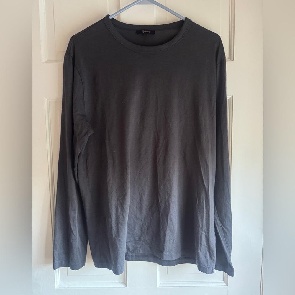 Quince Men's Charcoal Long Sleeve Tee